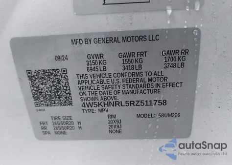 2024 Acura Zdx A-Spec из США, поврежденный, VIN 4W5KHNRL5RZ511758